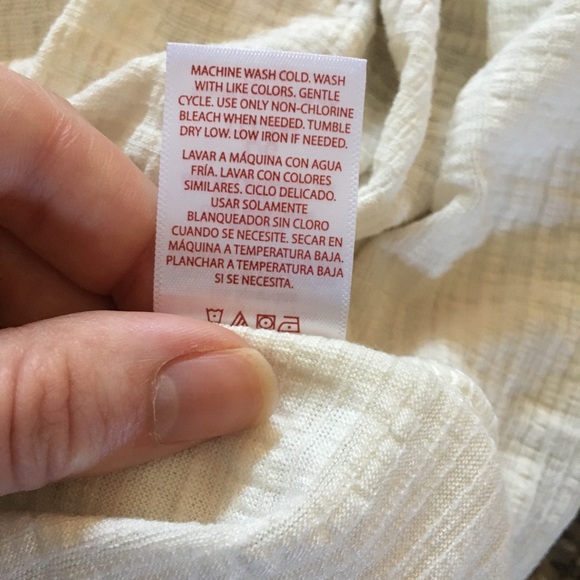 White Long Sleeve Shirt Tunic Style Oversized - Picture 7 of 8